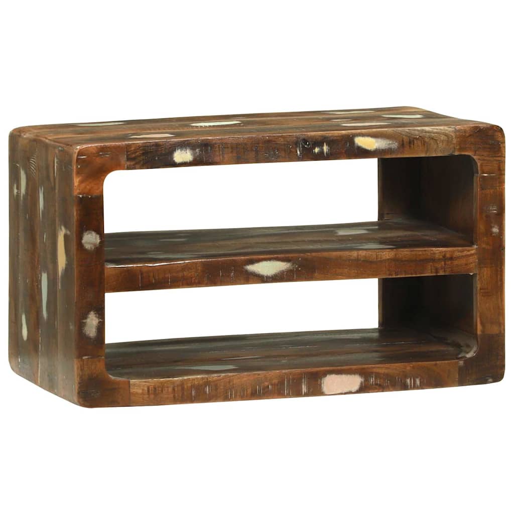 TV Cabinet Multicolored 60 X 32 X 36 Cm Solid Reclaimed Wood
