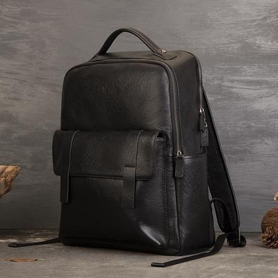 Zaino da Uomo in Vera Pelle Borsa da Lavoro per Computer Zaino Casual per Brevi Viaggi