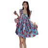 Japanese Vacation Fungus Edge Floral Suspender Dress Women Loose and Thin Tube Top Doll Skirt Beach Skirt
