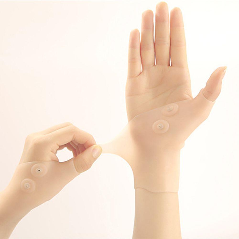 1Pc Arthritis Tenosynovitis Pain Relief Wrist Wraps Magnetic Therapy Wrist Thumb Support Gloves Hand Massage Silicone Pressure