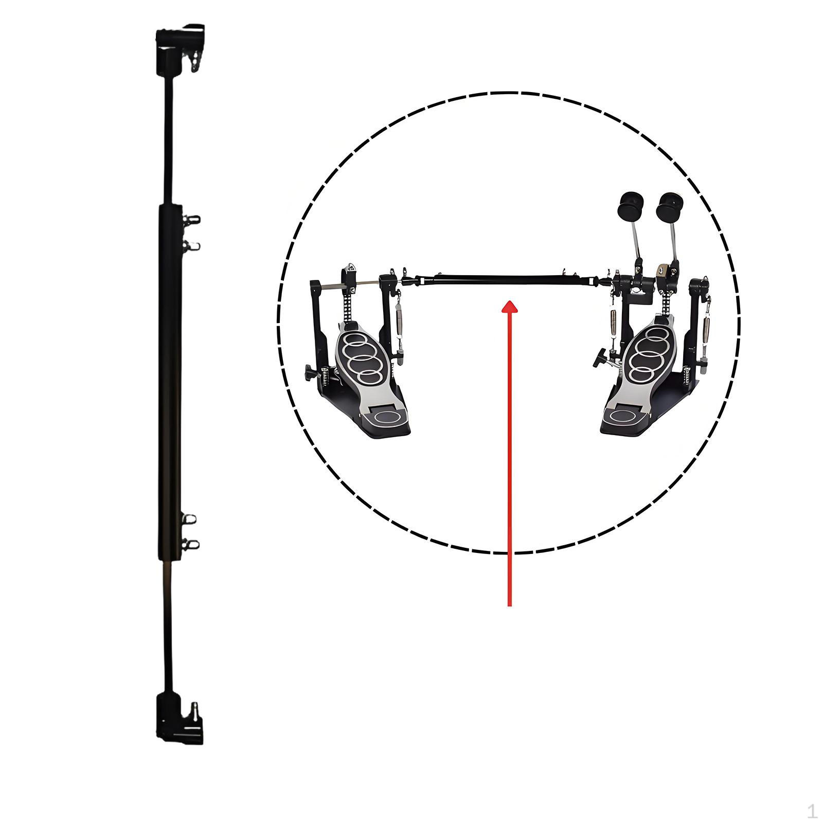 Chain Drive Bass Drum Pedal Connecting Rod, Accessory, Direct Replacement чёрный