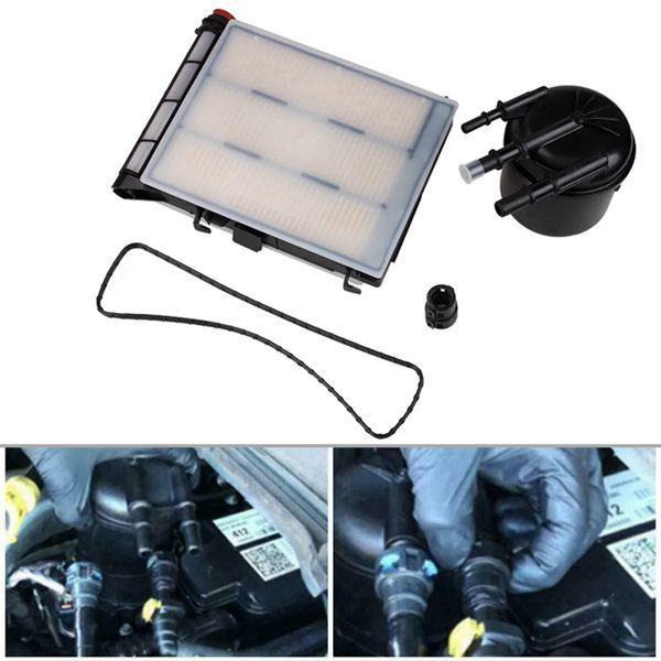 Black & White Plastic Fuel and Water Filter Kit for Ford