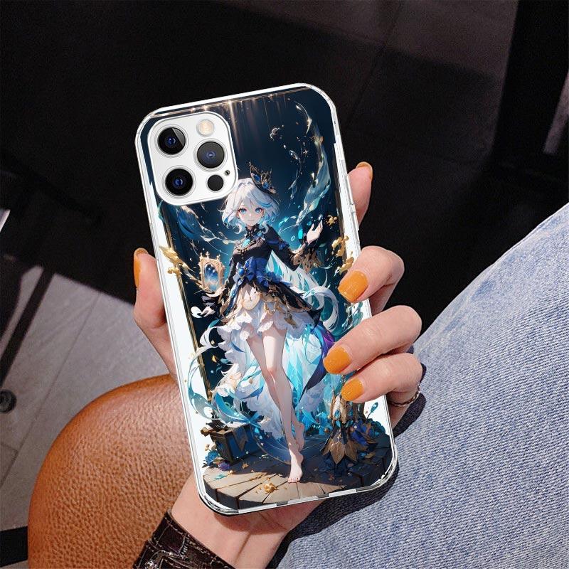 Genshin Impact Furina Phnoe Case for Iphone 17 Air 16 16E 11 12 13 Mini 14 Plus 15 Pro Max 7 8 + SE 2020 Phone Cover Coque