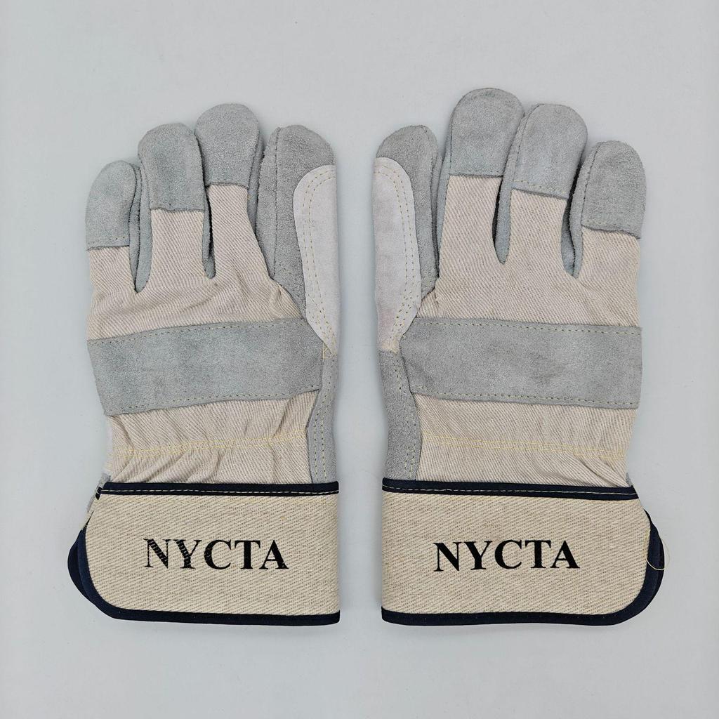 Sheepskin & Cowhide Heat-Resistant Welding Gloves with Palm Patch – Soft, Anti-Scald, Abrasion-Resistant Labor Protection.