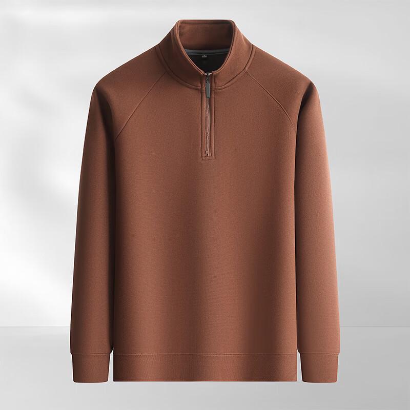 

Men s Fleece Lined Stand Collar Half-Zip Sweatshirt XL