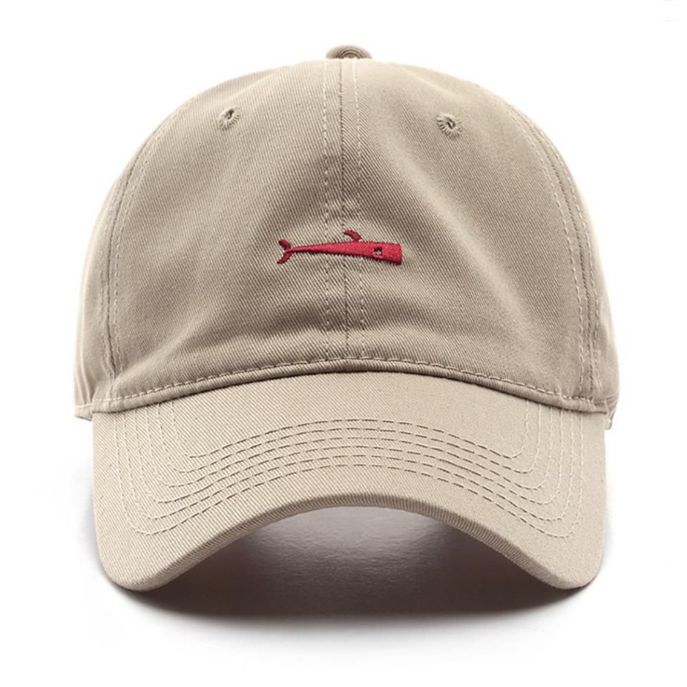 Men Cap Fish Embroidery Japanese Style Harajuku Baseball Caps Snapback Dad Caps Women Fitted Hat Beige