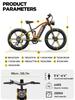 BURCHDA RX80 Doppio Motore al Mozzo 4000W 26" Gomme Grasse E-Bike Fuoristrada 48V 20Ah Bicicletta Elettrica a Lunga Autonomia