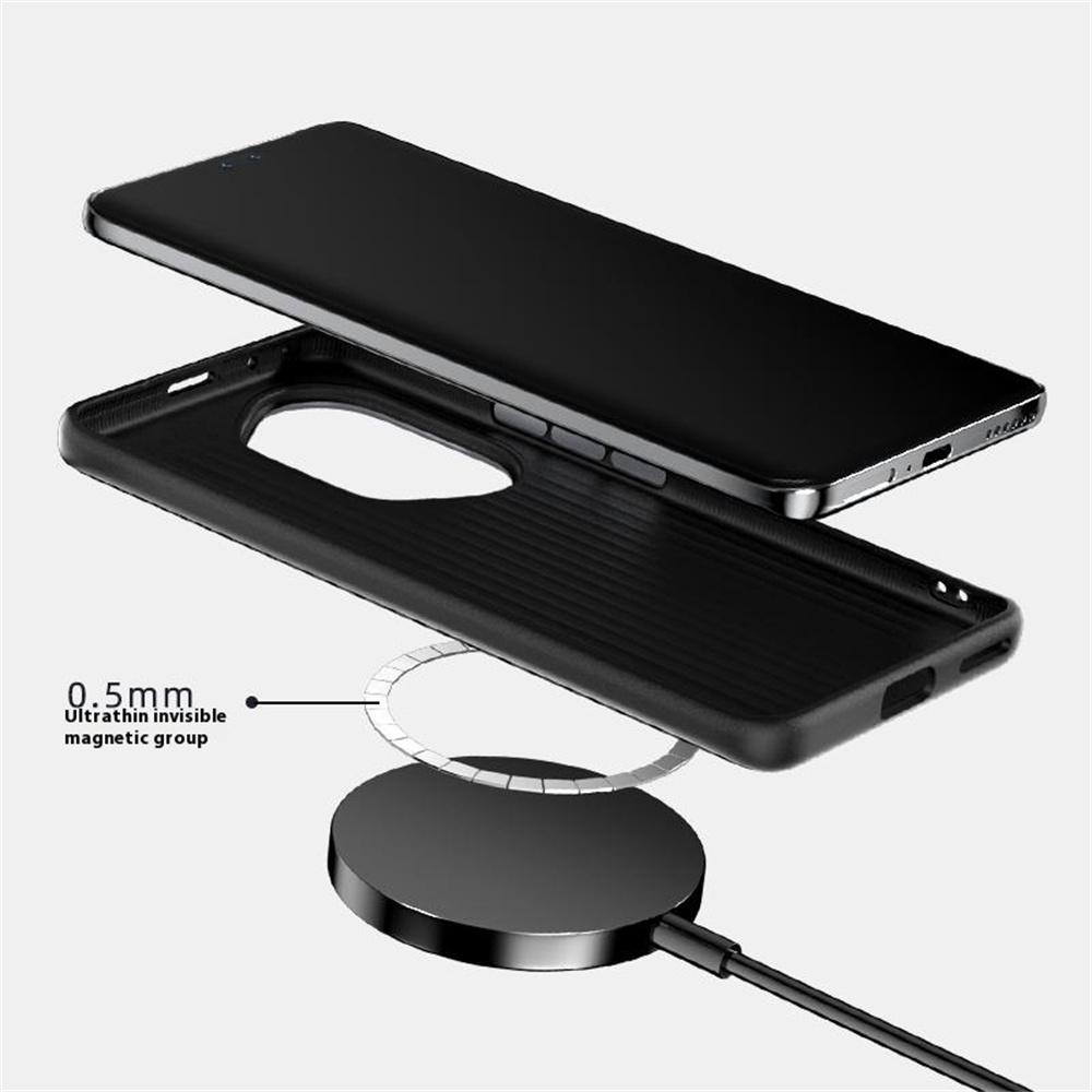 ABEEL For Honor 300 Pro Case PC+TPU+Aluminum Alloy+PU Leather Phone Cover Compatible with MagSafe