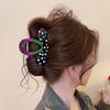 Korean Colorful Polka Dot Heart Hair Claw For Women  New Sweet Drip Oil Shark Clip Headdress Hair Accessories