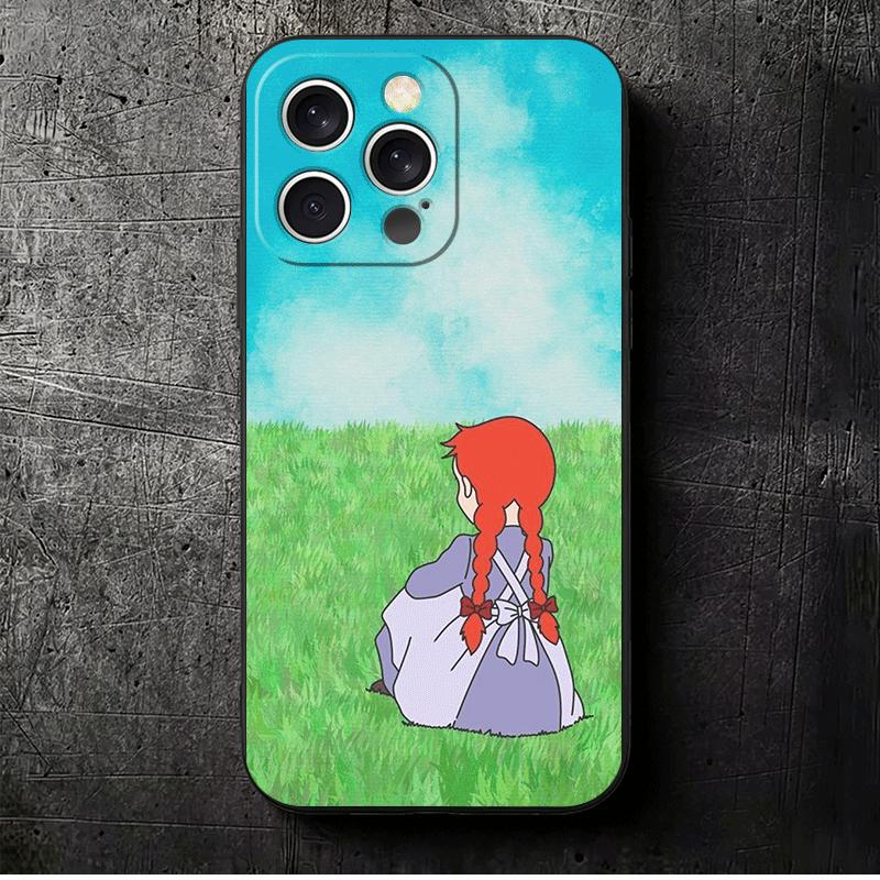 

Anne Of Green Gables Shirley Soft Phone Case for iPhone 16 16E 17 Air 15 Pro Max 14 Plus 13 Mini 11 12 7 Black Cover Back Shell iPhone 17 Air