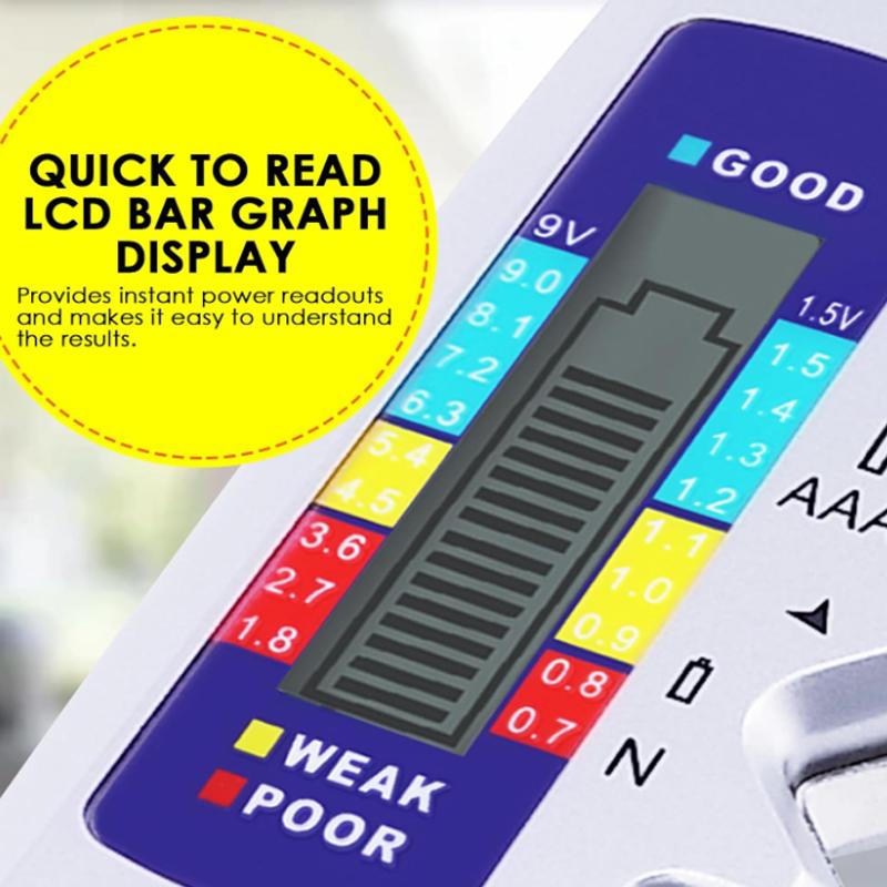 Universal battery tester features a liquid crystal display and can perform digital multi-function testing on any battery.