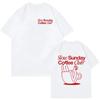 Funny Meme Slow Sunday Coffee Club T Shirt Men Retro Fashion Oversized Cotton Tshirts Women Harajuku Aesthetic Clothing Tshirt
