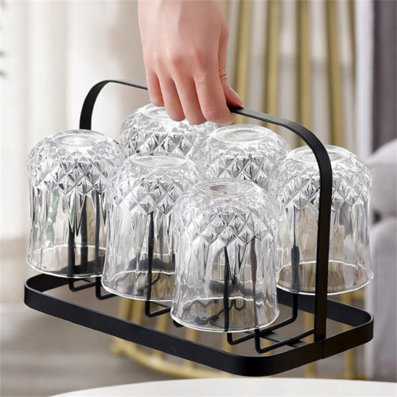 Mug Organizer Metal Cup Drying Rack For Countertop Drainer Stand Glass Bottle Holder Coffee Mug Holder For Office Coffee Mugs
