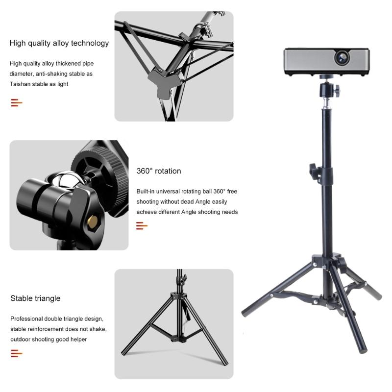 Aluminum Desk Projector Stand For Projectors Cameras And Webcams Lightweight For Home Office And Studio Use