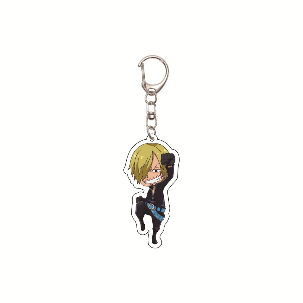 One Piece 5.5CM Acrylic Keychain, Anime Keychain, Luffy, Zoro Cartoon One Piece Bag Keychain