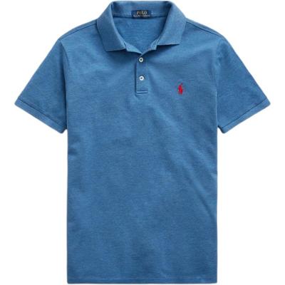 Polo Tinta Unita Pony Piccolo Ricamato Slim Fit Manica Corta Polo Uomo top Blu Re MNPOKNI1N821419-520