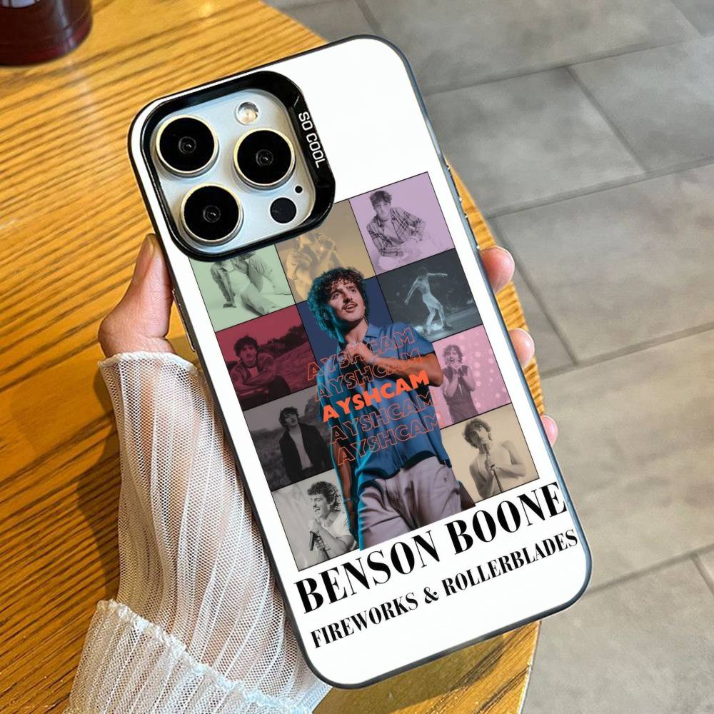 Fan Art B-Boone-e Bear BensonS Phone Case For iPhone 16 17 15 14 12 13 Pro Max Black Candy Matte Shockproof Cover