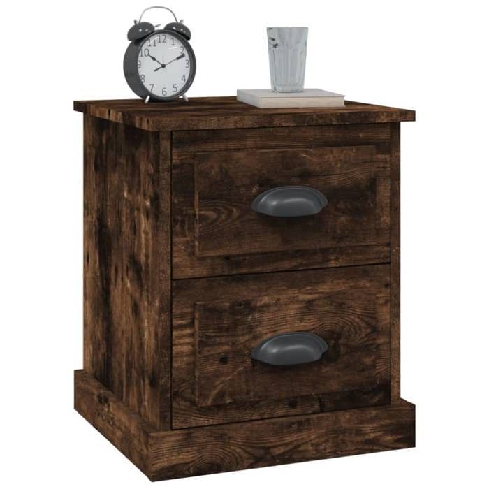 Maison Exclusive - Table de chevet chêne fumé 39x39x47,5 cm bois d'ingénierie