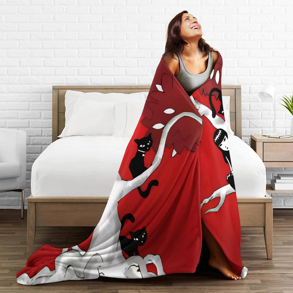 E-Emily the Strange Tree Blanket Flannel Awesome Warm Throw Blanket for Home All Season,
