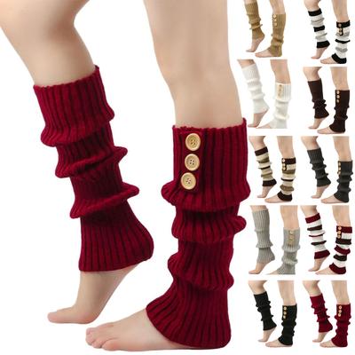 Women's Winter Plush Foot Warmer Stacking Hosiery Knitted Wool Hosiery Cover