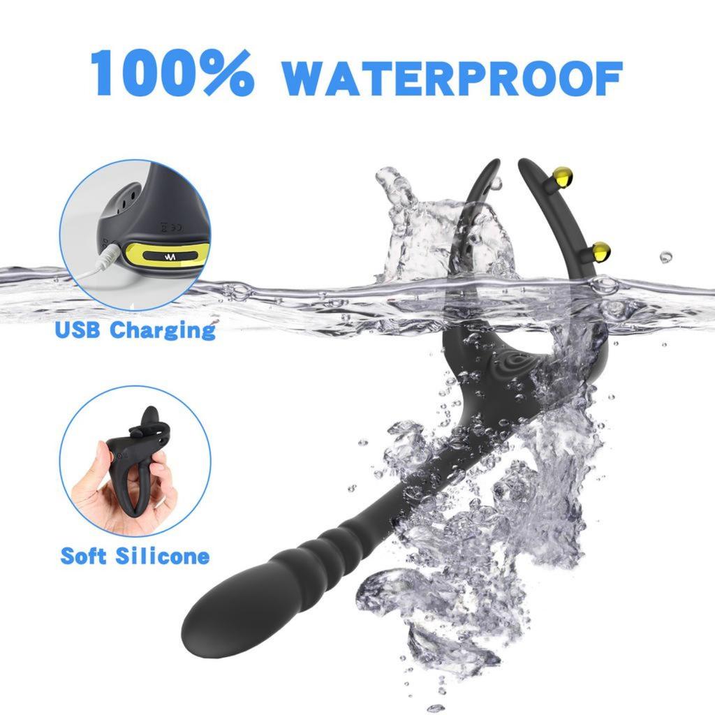 Male Adjustable Penis Ring Vibrator Penis Ring Penis Sleeve Male Masturbator Penis Extension Male and Female Sex Toys