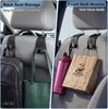 Durable Multifunctional Leather Car Headrest Hooks Car Seat Purse Hanger Storage Organizer for Hanging Bags and Personal Items