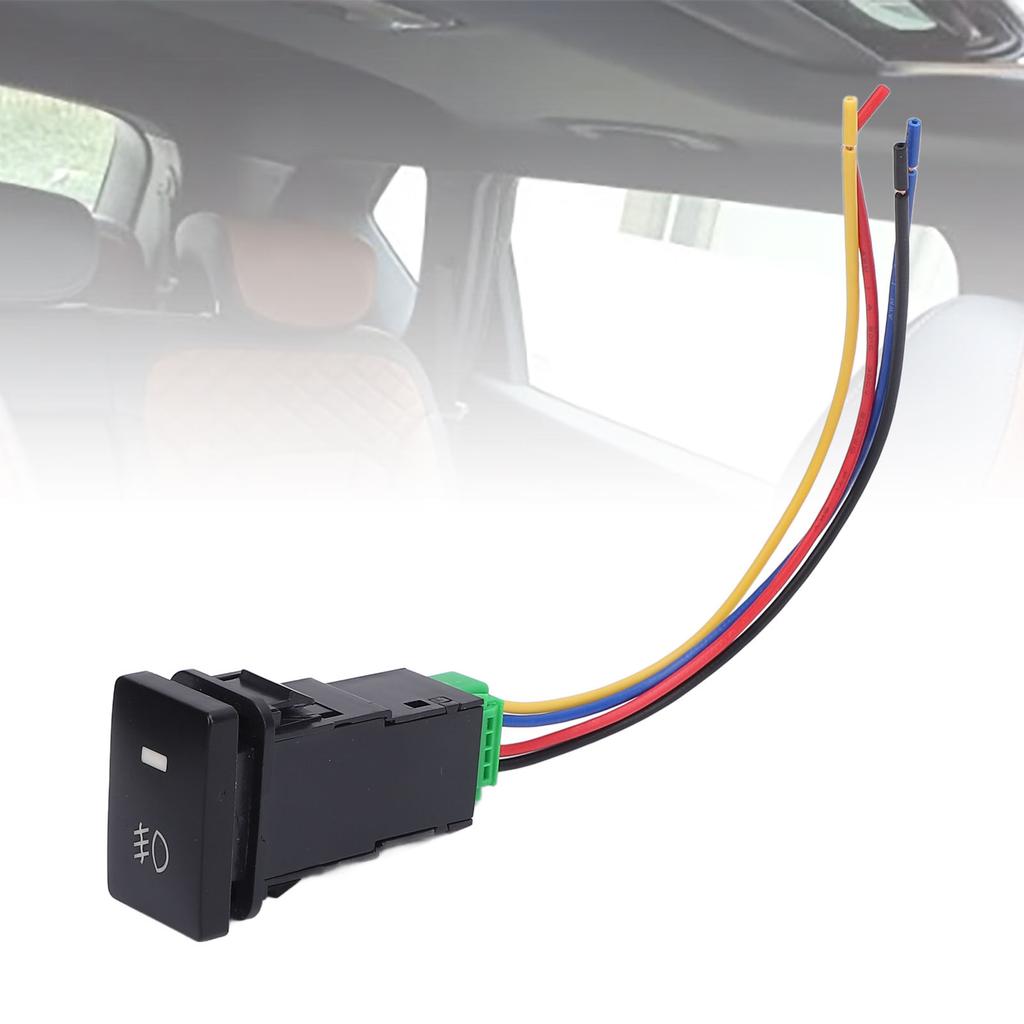 4 Pole 12V Push Button Switch with LED Background Indicator Light for Fog Light DRL LED Light Bar for Camry Tacoma Prado