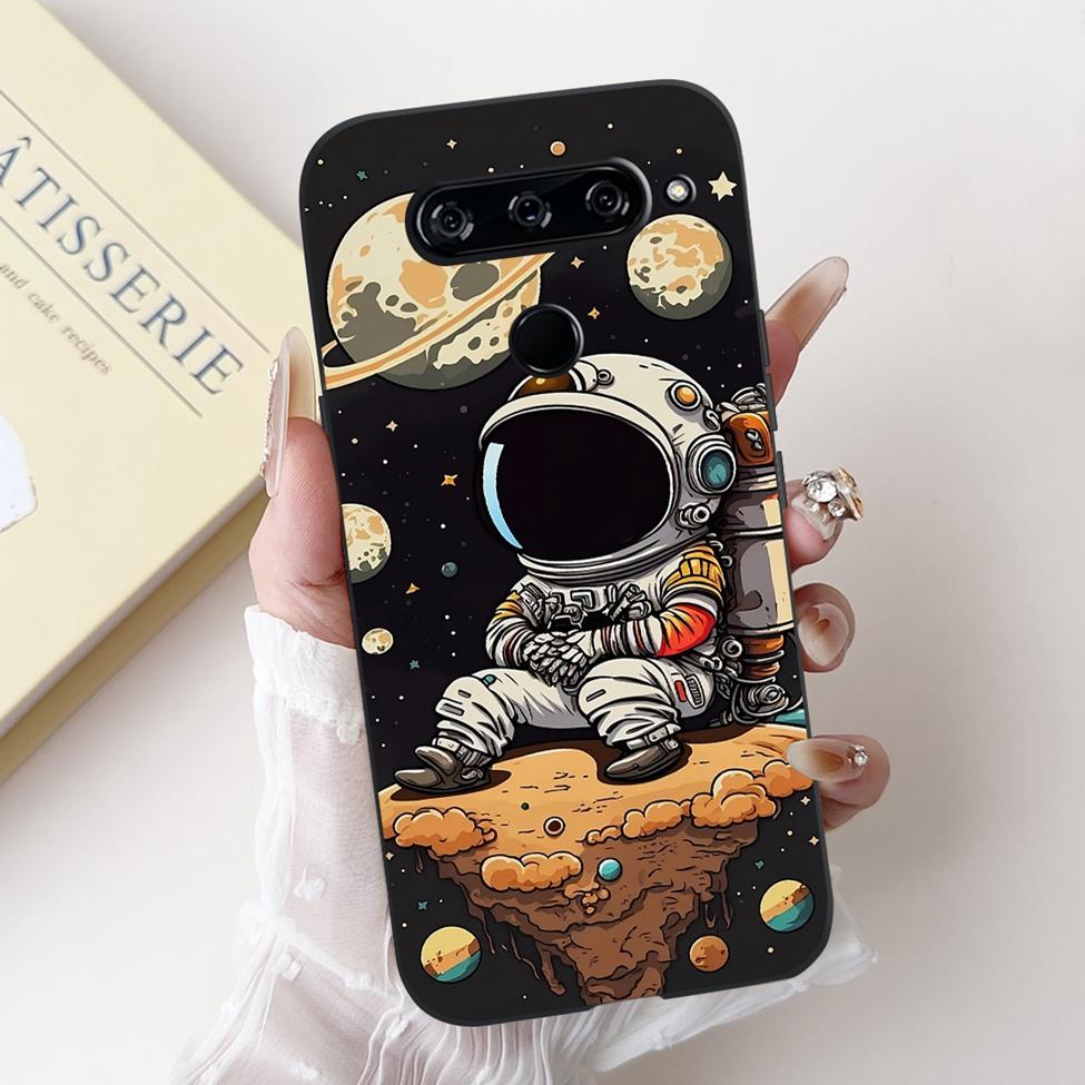 For LG V40 V50 ThinQ Case V50S ThinQ Cute Cartoon Cat Luxury Cool Shockproof Silicone Back Cover For LG V50S ThinQ 5G Phone Case