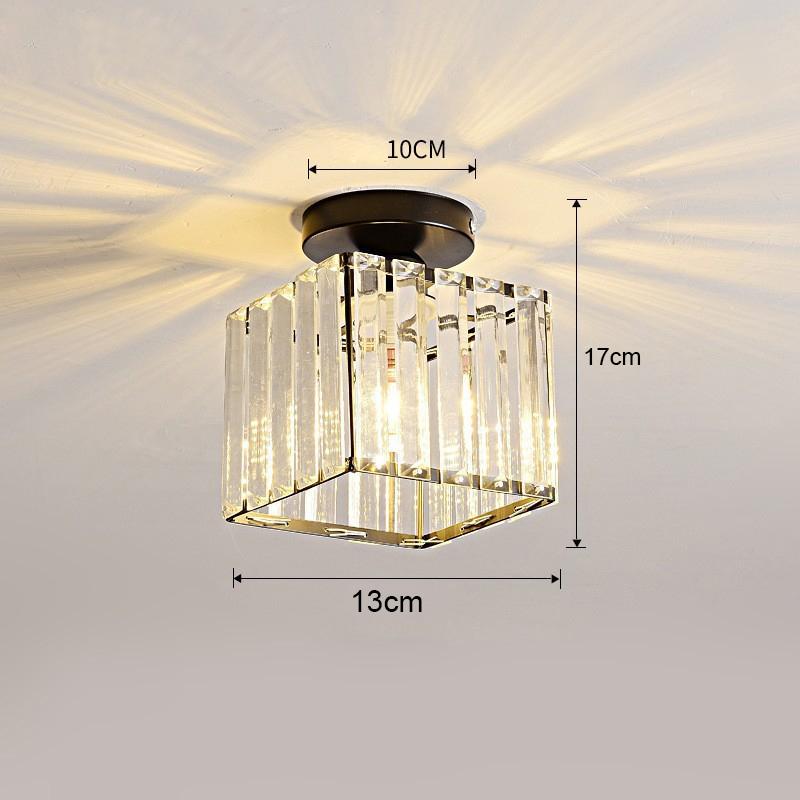 Crystal Ceiling Light Corridor Ceiling Lamp Luxury Balcony Aisle Foyer Kitchen Ceiling Pendant Light Hanging Chandelier Crystal