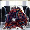 Painted pattern of off-road truck Flannel printed blanket suitable for all seasons suitable for living room office sofa travel