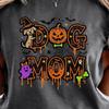 Halloween Dog Mom Spooky Vibes Shirt, Garment-Dyed Cotton Tee