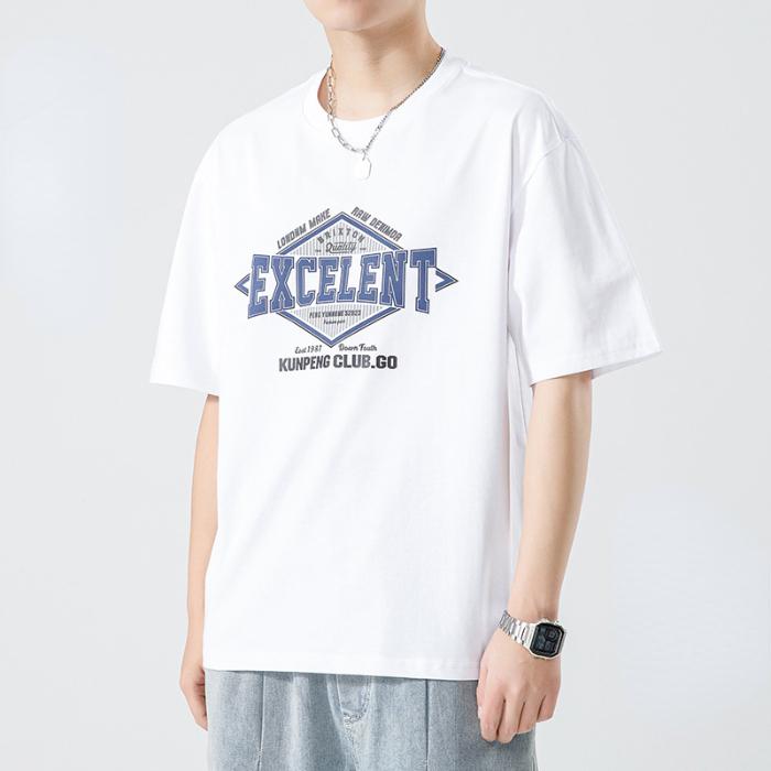 

DIMANAF 2024 Мужская футболка больших размеров, новая летняя футболка с коротким рукавом и винтажным принтом, рубашка с круглым вырезом, однотонные модные хлопковые повседневные свободные топы