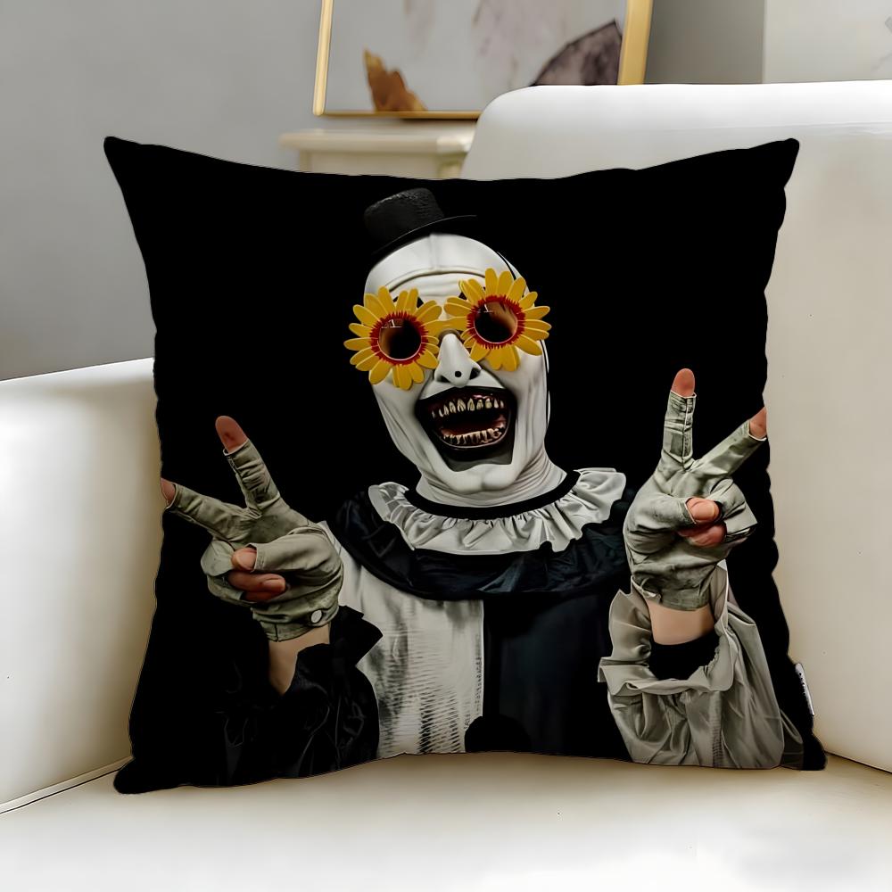 classic movie Terrifier Cushion Cover Soft  EasyWash Pillow Case  Versatile for Couch Bed Travel and Office