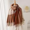Long Length Warm Scarf Imitation Wool Texture Autumn Winter Scarf Wool Texture Scarf  Women