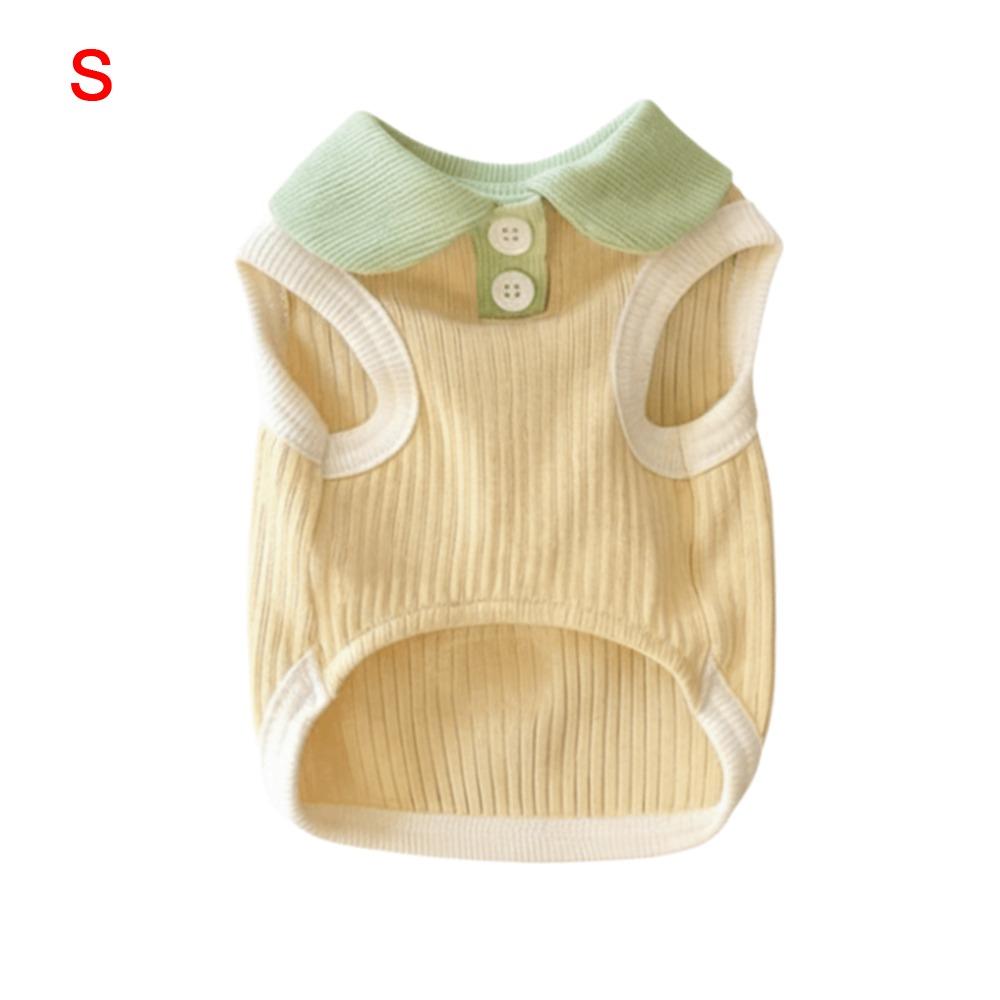 Cute Breathable Dog Shirt Solid Color Soft Dog Clothes Cooling Cotton Pet Costumes Cats