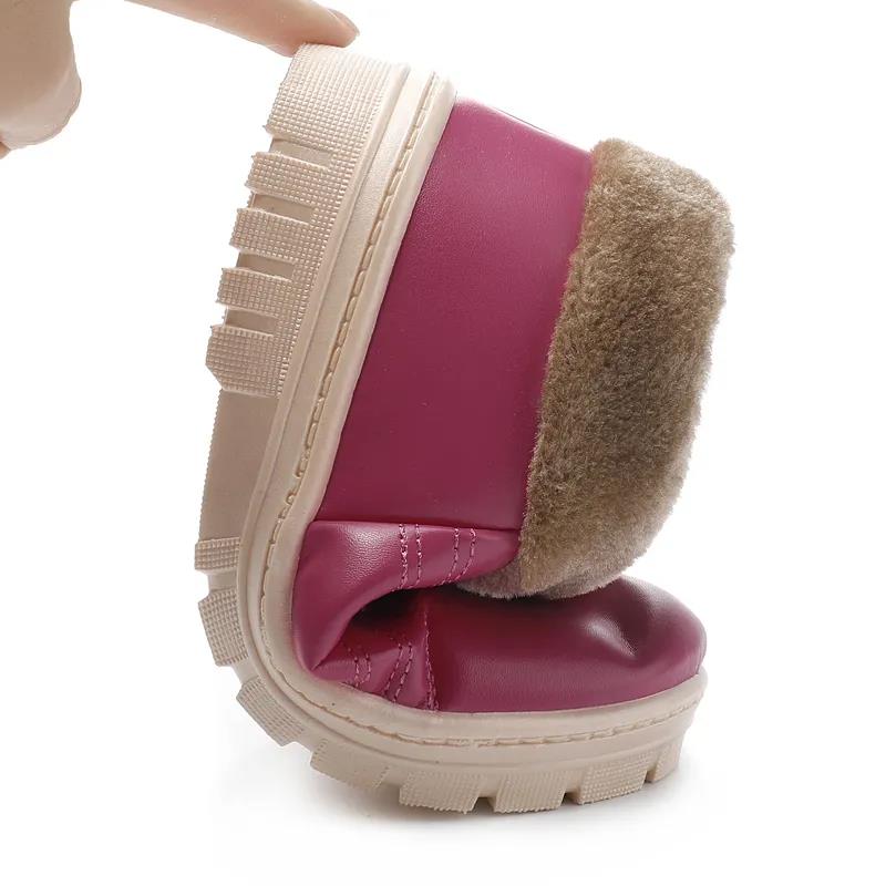 Zapatos de algodón de invierno para mujer, botas cálidas y cómodas, botas antideslizantes impermeables de suela gruesa para el hogar