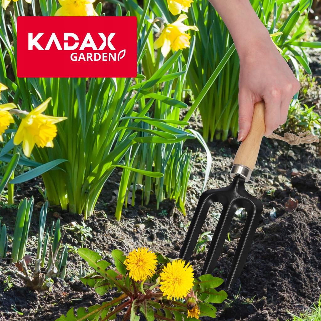 KADAX 3-Pronged Fork for Flowers Transplanting Plants