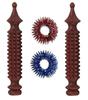 AHCS Acupressure Wooden Jimmy Probe Therapeutic Stick, 2 Pc And Sujok Finger Ring, 2Pc (Multicolour)