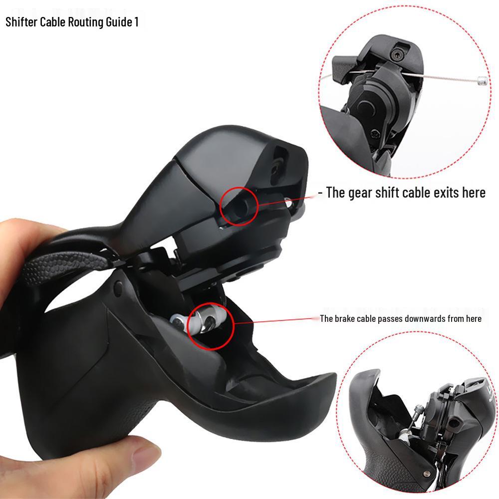 MicroNew Dual Control Road Bike Shifters: 2/3-speed Front, 7/8/9/10/11-speed Rear Derailleurs.