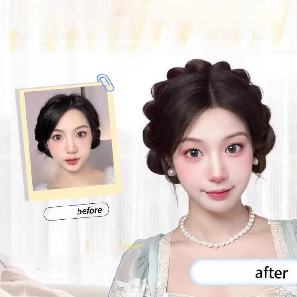 Perucă împletită naturală cu bandă de susținere anti-alunecare, benzi de păr răsucite, versatile, răsuciri, perucă Fishbone pentru femei