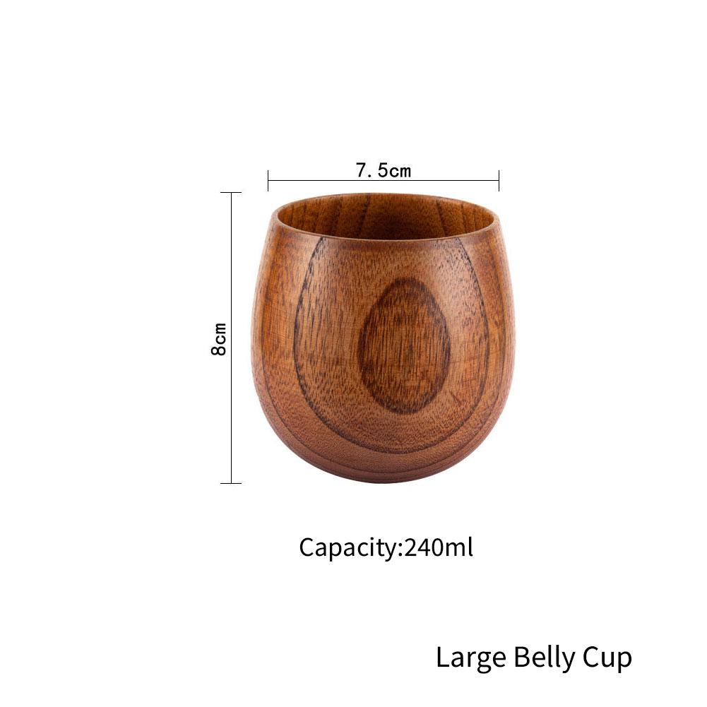 Jujube Wooden Handmade Water Coffee Mug Cup Tea Beer Juice Milk Mugs Drink Cups With Handle Coffee Beer Mug Retro Gift