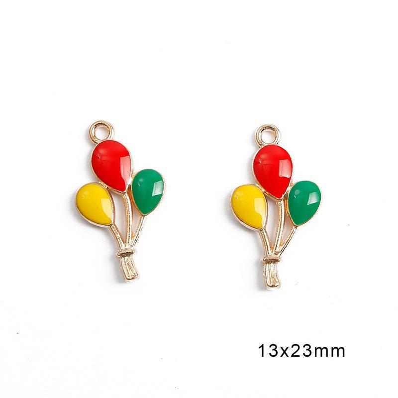 

Alloy Cartoon Drip Oil Pendant for DIY Earrings, Ear Clips & Keychains 1.5mm Hole, Gold-Plated, 4pcs/Pack