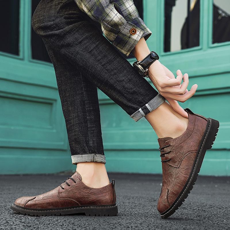 Business men's shoes Retro fashion casual style Outdoor street walking Daily office Handsome and versatile adult shoes Hot