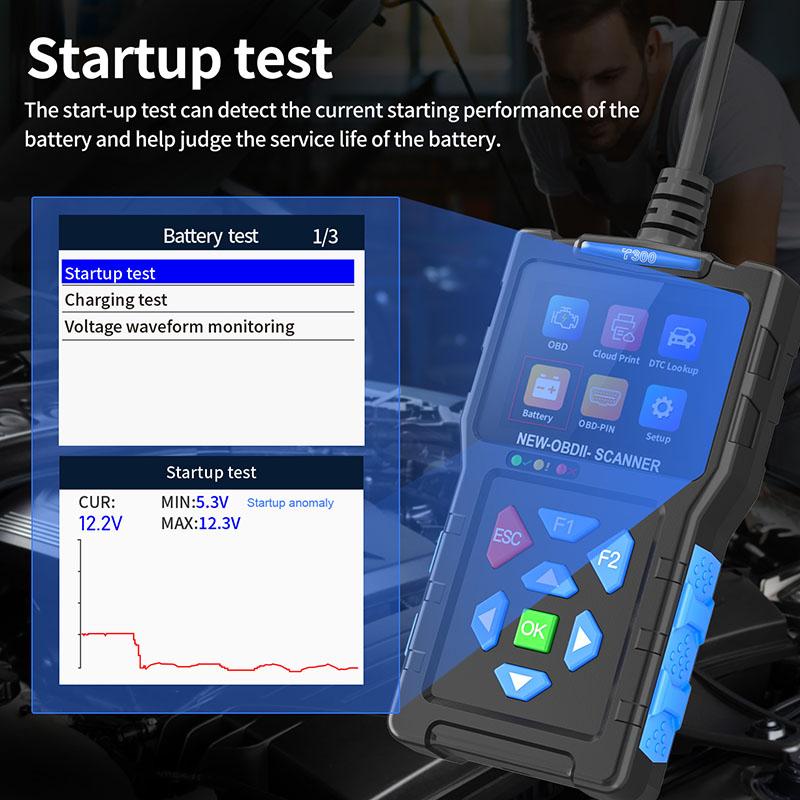 OBD2 Car Scanner Diagnostic Tool Check Engine Fault Code Reader Mode 6,Mode 8 & I/M 24-inch Screen Diagnostic Scanning Tool