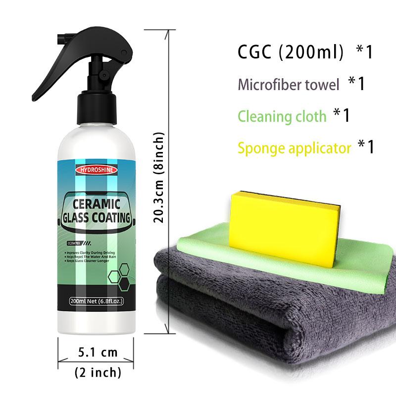 Hydroshine Ceramic Glass Coating Anti Rain Water Repellent Spray Hydrophobic Car Chemical Detail