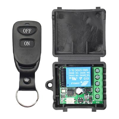433Mhz RF Transmitter 1CH RF 10A Relay Receiver DC 12V 1 Channel Remote Control Switch RF Transmitter On Off Button