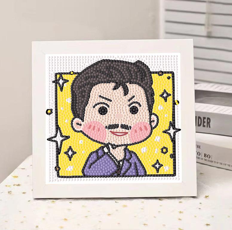High-End Diamond Painting Diy Van Gogh Starry Sky Cat Creative Handmade Toy Table Decoration Diamond Painting With Frame