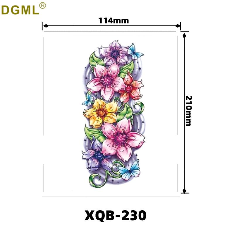 Cartoon Waterproof Full and Half Arm Tattoo Stickers with Creative Color Designs