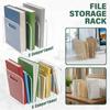 3/5 Fächer Klarer Acryl-Ordnerhalter Vertikaler Transparenter Buchständer mit Griff Schreibtisch Dokumentenaufbewahrungsregal Home Office