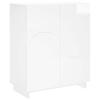 Shoe Cabinet 73 X 38 X 87.5 Cm Engineered Wood High Gloss White